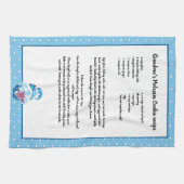 Linge De Cuisine Arbre de Noël Gnome bleu Recette (Horizontal)