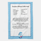 Linge De Cuisine Arbre de Noël Gnome bleu Recette (Vertical)