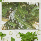 Linge De Cuisine Arbre de Noël I Argent et Or (Plié)