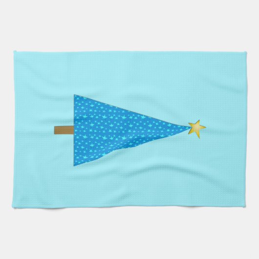 Linge De Cuisine Arbre de Noël moderne (Horizontal)