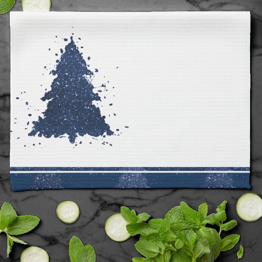 Linge De Cuisine Arbre de Noël Moody | Classy Dark Navy Bleu