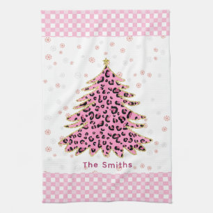 Linge De Cuisine Arbre de Noël pin moderne aquarelle