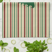 Linge De Cuisine Arbre de Noël rayé (Plié)