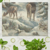 Linge De Cuisine Arbre de Noël Reinder Forêt À feuillage persistant (Plié)