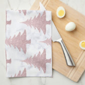 Linge De Cuisine Arbre de Noël rose élégant de parties (Quart Plié)