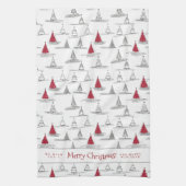 Linge De Cuisine Arbre de Noël rouge Motif#5 ID1009 (Vertical)