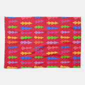 Linge De Cuisine Arbre de Noël rouge Pop Art (Horizontal)