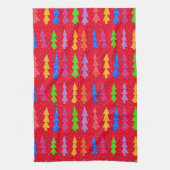 Linge De Cuisine Arbre de Noël rouge Pop Art (Vertical)