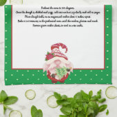 Linge De Cuisine Arbre de Noël Rouge Vert Gnome Recette Garde (Plié)