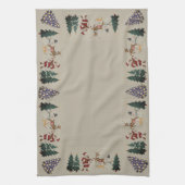 Linge De Cuisine Arbre de Noël Snowman Reindeer Père Noël Simple (Vertical)