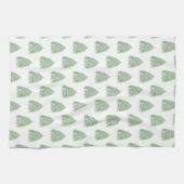 Linge De Cuisine Arbre de Noël Vert Motif Aquarelle Vacances Ki (Horizontal)