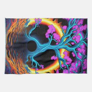 Linge De Cuisine Arbre de vie coloré
