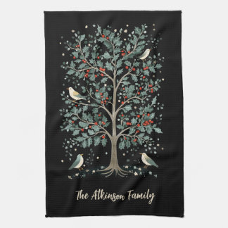 Linge De Cuisine Arbre d'oiseaux pour l'artisanat de Noël
