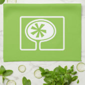 Linge De Cuisine Arbre moderne du milieu du siècle vert (Plié)