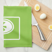 Linge De Cuisine Arbre moderne du milieu du siècle vert (Quart Plié)