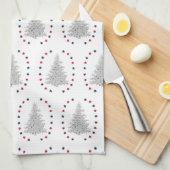 Linge De Cuisine Arbre patriotique aux étoiles rouges et bleues (Quart Plié)