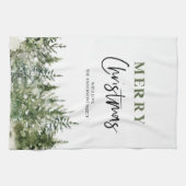 Linge De Cuisine Arbre vert de Noël | Joyeux Noël (Horizontal)