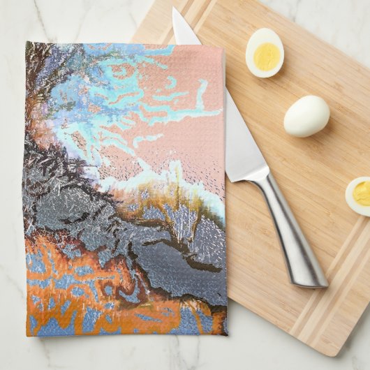 LINGE DE CUISINE ARBRES (Quart Plié)