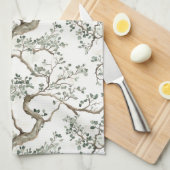 Linge De Cuisine Arbres à Branches Vertes (Quart Plié)