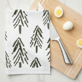 Linge De Cuisine Arbres à feuillage persistant (Quart Plié)