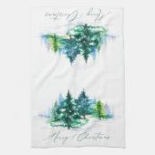 Linge De Cuisine Arbres à l'aquarelle (Vertical)