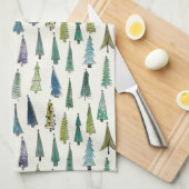 Linge De Cuisine Arbres de Noël (Quart Plié)