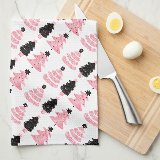 Linge De Cuisine Arbres de Noël (Quart Plié)