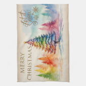 Linge De Cuisine Arbres de Noël Joyeux Noël Laisser Neige (Vertical)