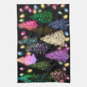 Linge De Cuisine Arbres de Noël multicolores (Vertical)