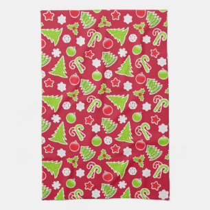 Linge De Cuisine Arbres de Noël, Ornements, Sucres de canne