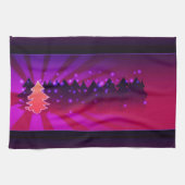 Linge De Cuisine Arbres de Noël Tons de pourpre (Horizontal)