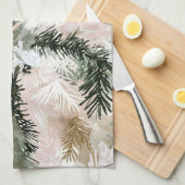 Linge De Cuisine Arbres de Noël verts roses Abstraits (Quart Plié)
