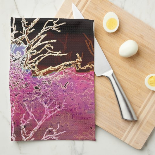 LINGE DE CUISINE ARBRES D'HIVER (Quart Plié)