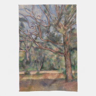 Linge De Cuisine Arbres et Route, Paysage Post-Impressionniste