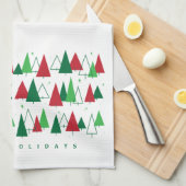 Linge De Cuisine Arbres modernes du milieu du siècle (Quart Plié)