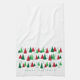 Linge De Cuisine Arbres modernes du milieu du siècle