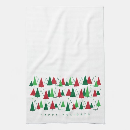Linge De Cuisine Arbres modernes du milieu du siècle (Vertical)