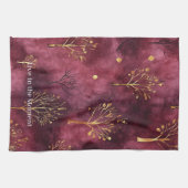 Linge De Cuisine Arbres Or Bourgogne (Horizontal)