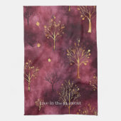 Linge De Cuisine Arbres Or Bourgogne (Vertical)