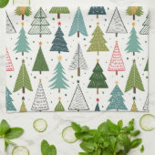 Linge De Cuisine Arbres rétro (Plié)