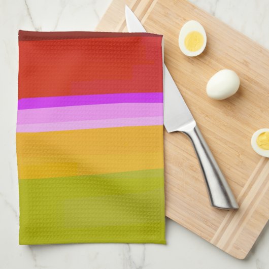 Linge De Cuisine Arc-en-ciel Abstrait (Quart Plié)