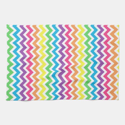Linge De Cuisine Arc-en-ciel Chevron (Horizontal)