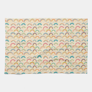 Linge De Cuisine Arc-en-ciel coloré et diamant Motif sans joint