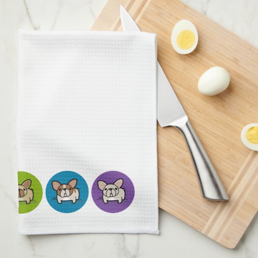 Linge De Cuisine Arc-en-ciel de Frenchie (Quart Plié)