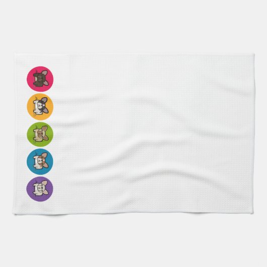 Linge De Cuisine Arc-en-ciel de Frenchie (Horizontal)