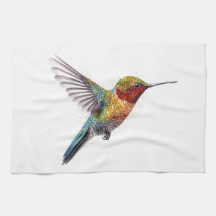 Linge De Cuisine Arc en ciel : L'art des colibris