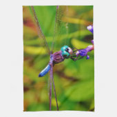 Linge De Cuisine Arc en ciel libellule et fleur (Vertical)