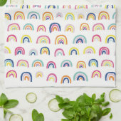 Linge De Cuisine Arc-en-ciel multicolore blanc (Plié)