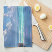 Linge De Cuisine Arc-en-ciel sur l'océan (Quart Plié)