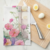 Linge De Cuisine Arche aquarelle florale peinte (Quart Plié)